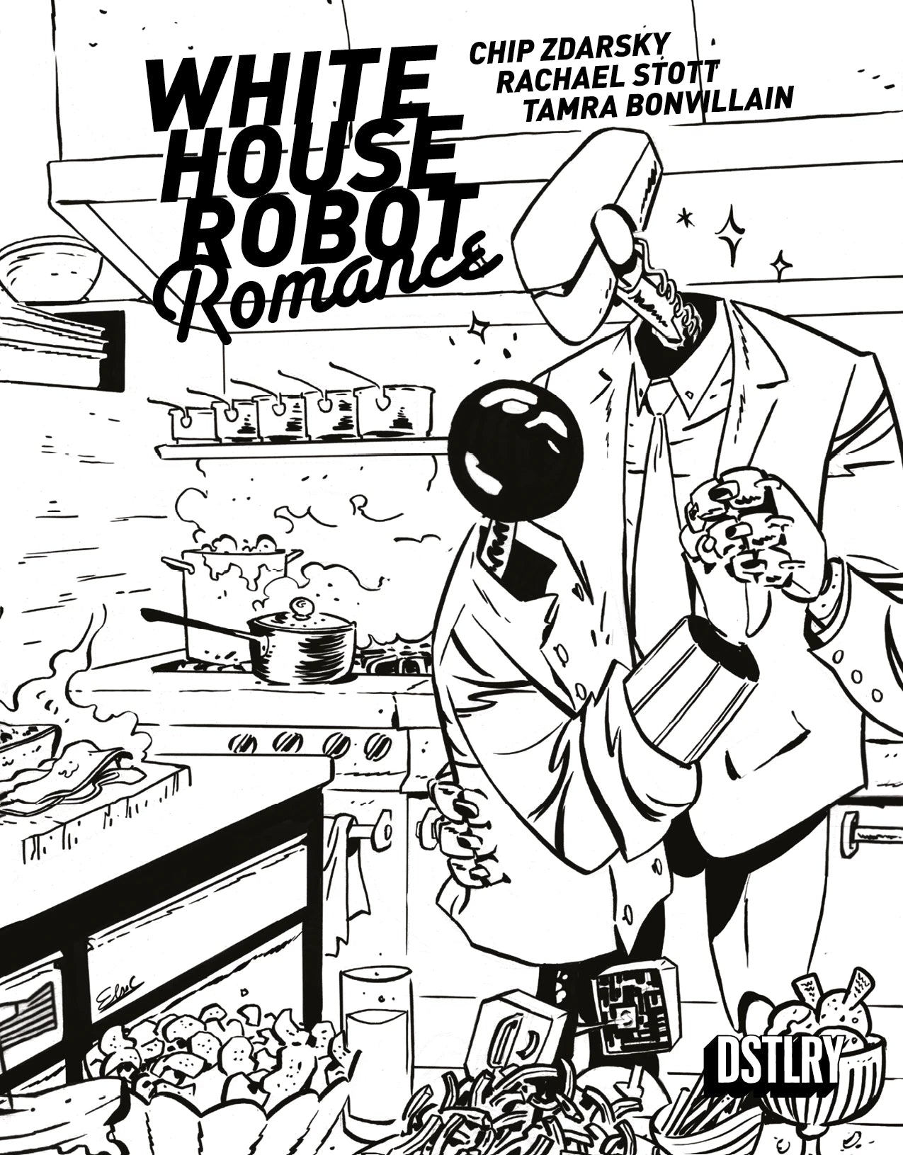 White House Robot Romance #1 (Cover H - Charretier Black & White)