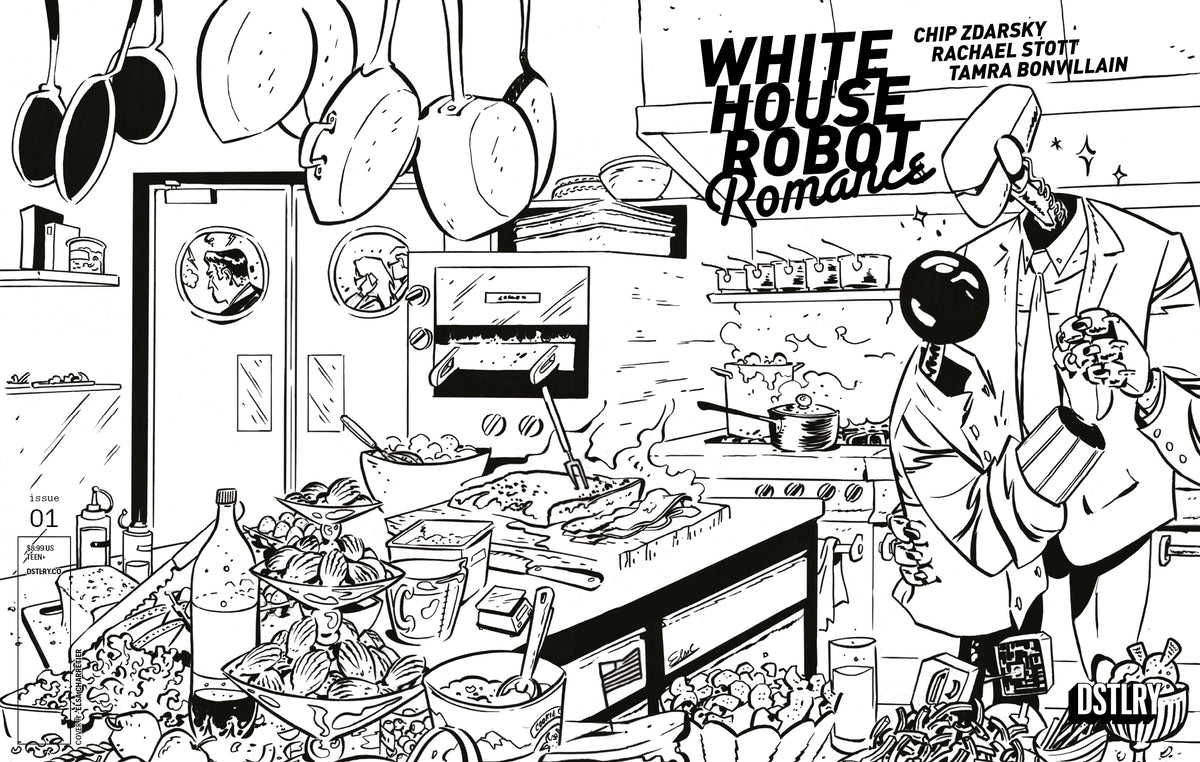 White House Robot Romance #1 (Cover H - Charretier Black & White)